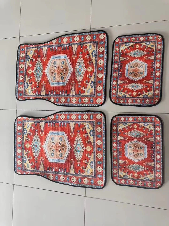 Persian Car Floor Mats – Pearl Lapis | Universal Fit | Anti-Slip Luxury Carpet