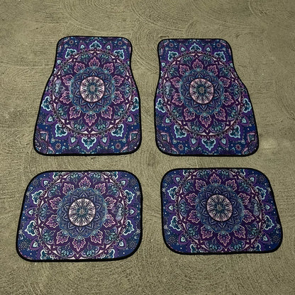 Persian Car Floor Mats – Bermuda Blue | Universal Fit | Anti-Slip Luxury Carpet
