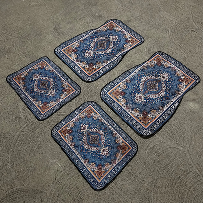 Persian Car Floor Mats – Sandstone Beige | Universal Fit | Anti-Slip Luxury Carpet