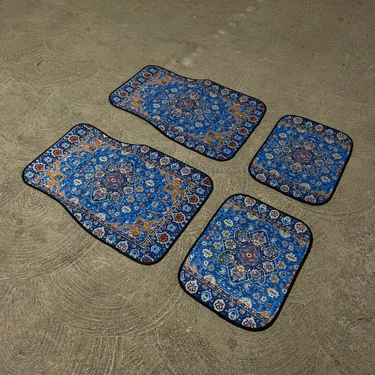 Persian Car Floor Mats – Evergreen | Universal Fit | Anti-Slip Luxury Carpet