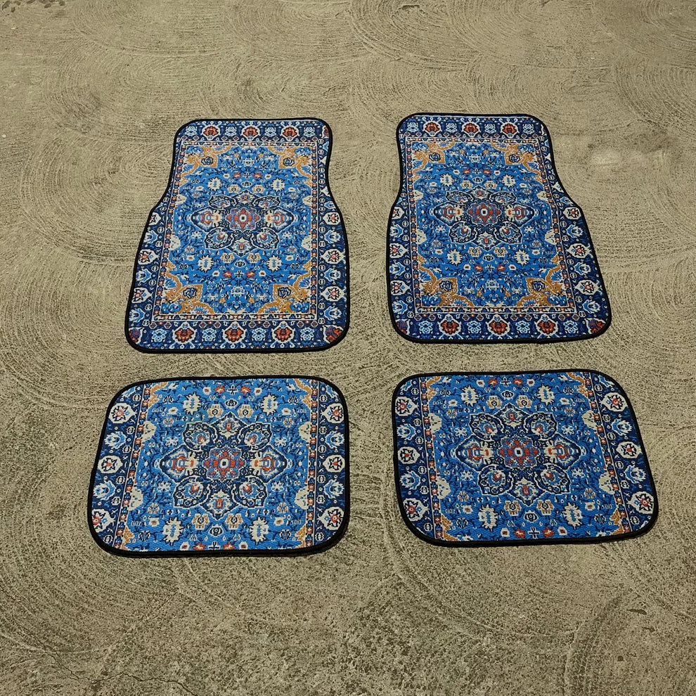 Persian Car Floor Mats – Evergreen | Universal Fit | Anti-Slip Luxury Carpet