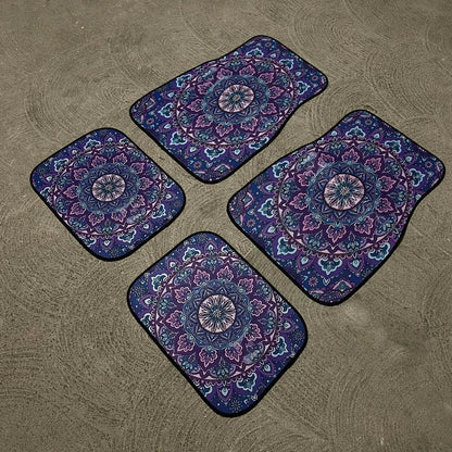 Persian Car Floor Mats – Bermuda Blue | Universal Fit | Anti-Slip Luxury Carpet