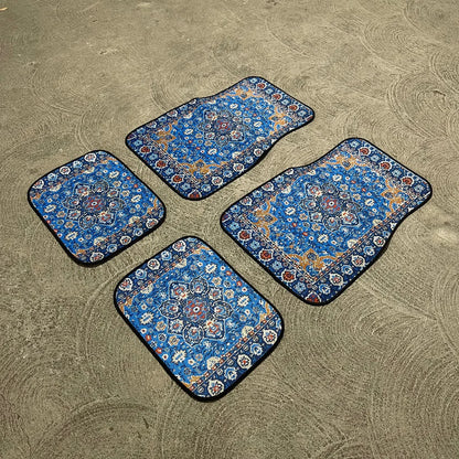 Persian Car Floor Mats – Evergreen | Universal Fit | Anti-Slip Luxury Carpet