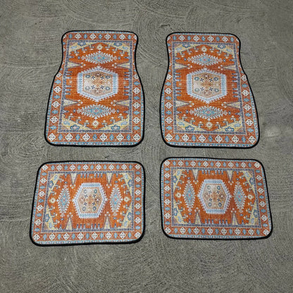 Persian Car Floor Mats – Pearl Lapis | Universal Fit | Anti-Slip Luxury Carpet