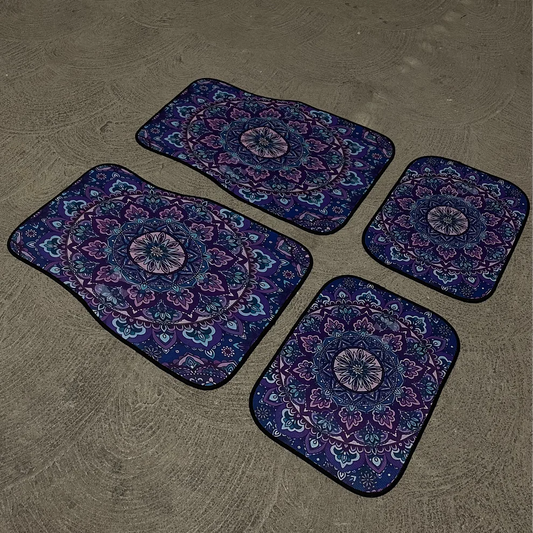 Persian Car Floor Mats – Bermuda Blue | Universal Fit | Anti-Slip Luxury Carpet